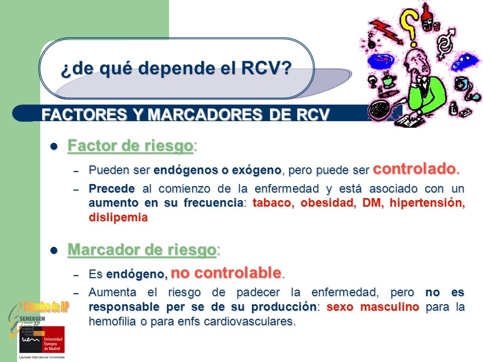 factores de riesgo para las enfermedades cardiovasculares